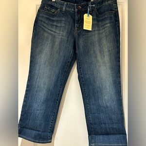 NWT- X2 Brand Women's Straight Leg Cropped Blue Jeans